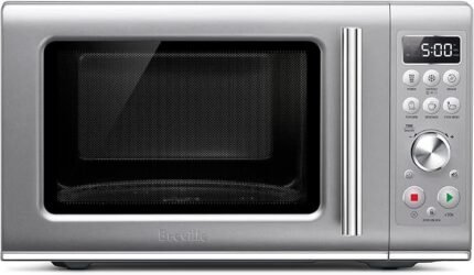Breville BMO650SIL Compact Wave Soft Close Countertop Microwave Oven, Silver