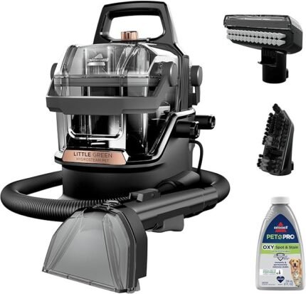 BISSELL Little Green HydroSteam Multi-Purpose Portable Carpet and Upholstery Cleaner, Car and Auto Detailer, 3618