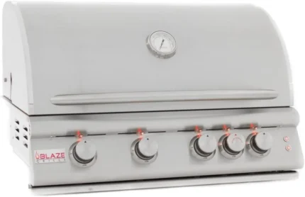 Blaze 32 Inch 4-Burner LTE Gas Grills with Rear Burner and Built-in Lighting System